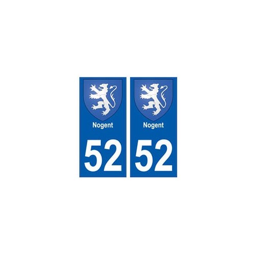 52 Nogent blason autocollant plaque stickers ville