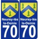 70 Neurey-lès-la-Demie coat of arms sticker plate stickers city