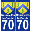 70 Neurey-lès-la-Demie stemma adesivo piastra adesivi città