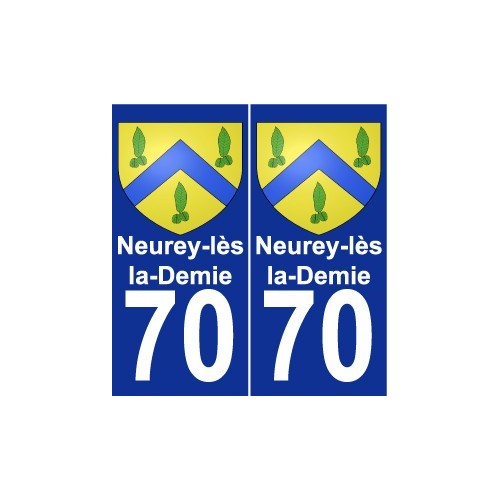 70 Neurey-lès-la-Demie stemma adesivo piastra adesivi città