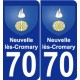 70 Neuvelle-lès-Cromary coat of arms sticker plate stickers city