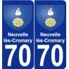70 Neuvelle-lès-Cromary blason autocollant plaque stickers ville
