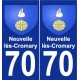 70 Neuvelle-lès-Cromary blason autocollant plaque stickers ville
