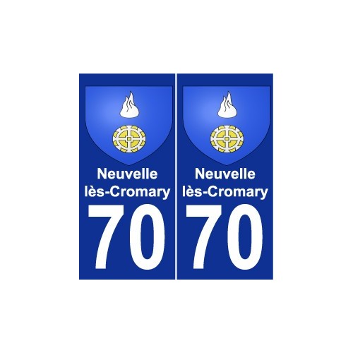 70 Neuvelle-lès-Cromary coat of arms sticker plate stickers city