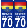 70 Neuvelle-lès-Lure coat of arms sticker plate stickers city