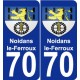 70 Noidans-le-Ferroux blason autocollant plaque stickers ville
