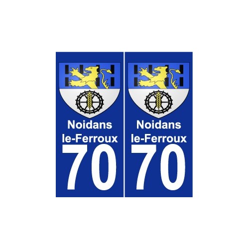 70 Noidans-le-Ferroux blason autocollant plaque stickers ville