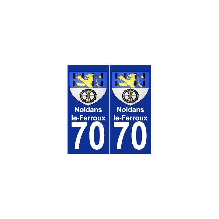 70 Noidans-le-Ferroux coat of arms sticker plate stickers city