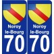 70 Noroy-le-Bourg blason autocollant plaque stickers ville