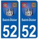 52 Saint-Dizier blason autocollant plaque stickers ville