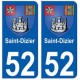 52 Saint-Dizier blason autocollant plaque stickers ville