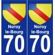 70 Noroy-le-Bourg blason autocollant plaque stickers ville
