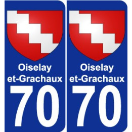 70 Oiselay-et-Grachaux coat of arms sticker plate stickers city