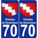 70 Oiselay-et-Grachaux blason autocollant plaque stickers ville