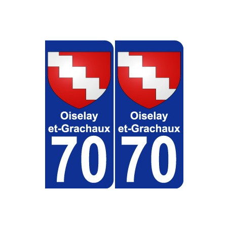 70 Oiselay-et-Grachaux stemma adesivo piastra adesivi città