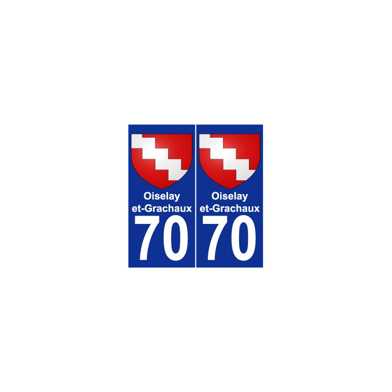 70 Oiselay-et-Grachaux stemma adesivo piastra adesivi città
