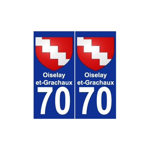 70 Oiselay-et-Grachaux wappen aufkleber typenschild aufkleber stadt