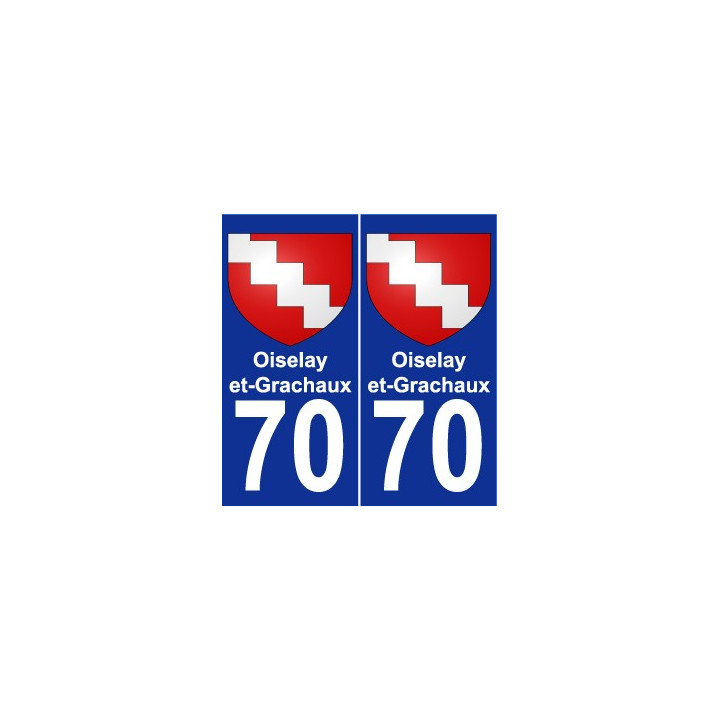 70 Oiselay-et-Grachaux blason autocollant plaque stickers ville