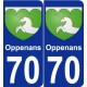 70 Oppenans stemma adesivo piastra adesivi città