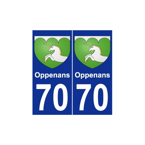 70 Oppenans escudo de armas de la etiqueta engomada de la placa de pegatinas de la ciudad