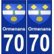70 Ormenans wappen aufkleber typenschild aufkleber stadt