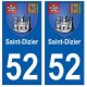 52 Saint-Dizier blason autocollant plaque stickers ville