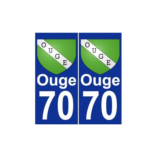 70 Ouge blason autocollant plaque stickers ville
