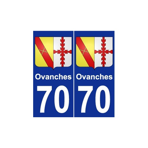 70 Ovanches stemma adesivo piastra adesivi città