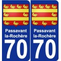 70 Passavant-la-Rochère blason autocollant plaque stickers ville