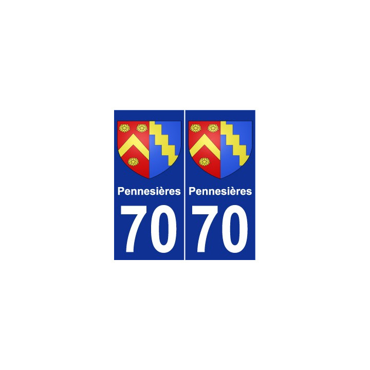 70 Pennesières coat of arms sticker plate stickers city
