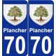 70 Plancher blason autocollant plaque stickers ville