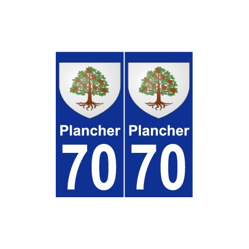 70 Plancher coat of arms sticker plate stickers city