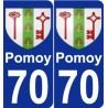 70 Pomoy wappen aufkleber typenschild aufkleber stadt