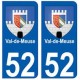 52 Val-de-Meuse blason autocollant plaque stickers ville