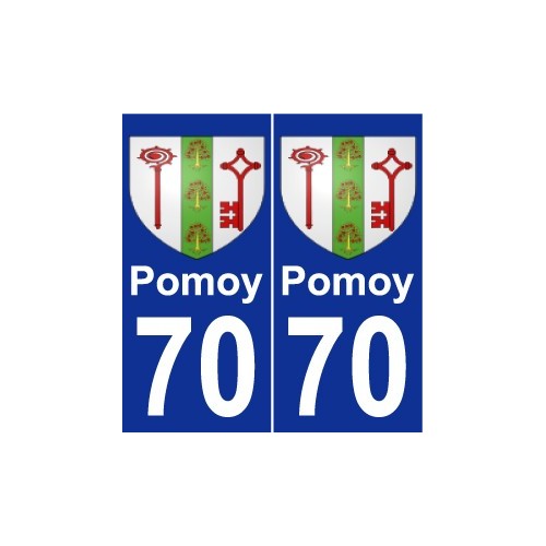70 Pomoy escudo de armas de la etiqueta engomada de la placa de pegatinas de la ciudad