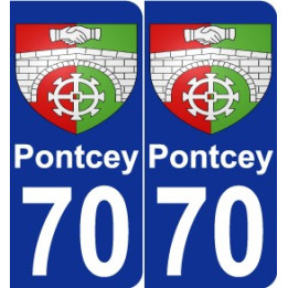 70 Pontcey wappen aufkleber typenschild aufkleber stadt