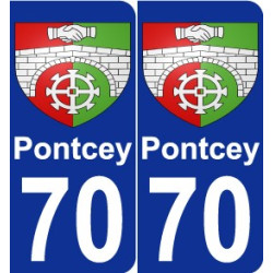 70 Pontcey wappen aufkleber typenschild aufkleber stadt