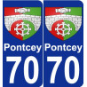 70 Pontcey wappen aufkleber typenschild aufkleber stadt