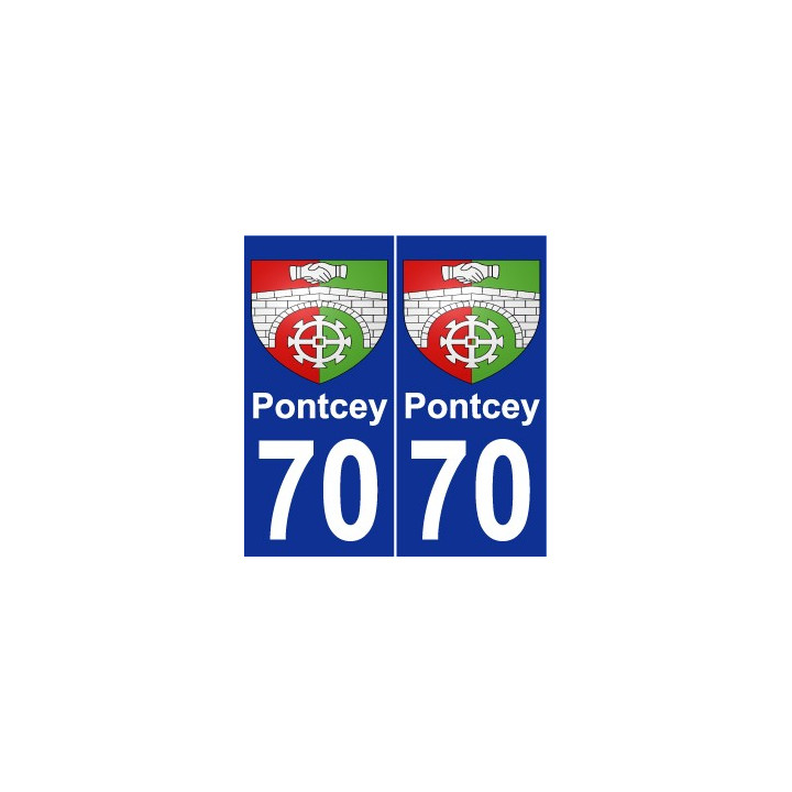 70 Pontcey wappen aufkleber typenschild aufkleber stadt
