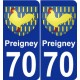 70 Preigney wappen aufkleber typenschild aufkleber stadt