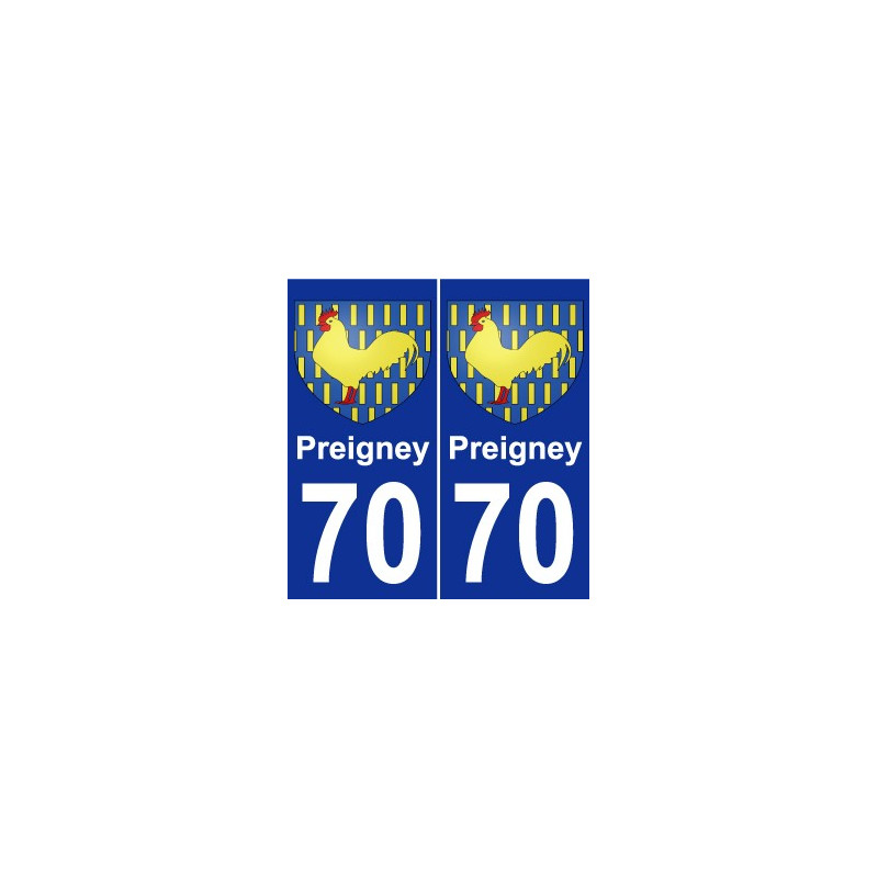 70 Preigney stemma adesivo piastra adesivi città