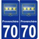 70 Provenchère blason autocollant plaque stickers ville