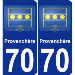 70 Provenchère coat of arms sticker plate stickers city