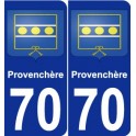 70 Provenchère blason autocollant plaque stickers ville
