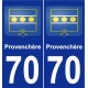 70 Provenchère coat of arms sticker plate stickers city