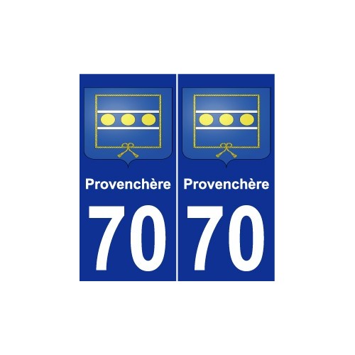 70 Provenchère blason autocollant plaque stickers ville