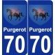 70 Purgerot blason autocollant plaque stickers ville