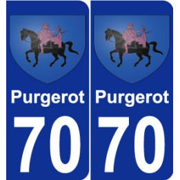 70 Purgerot blason autocollant plaque stickers ville
