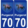 70 Purgerot coat of arms sticker plate stickers city