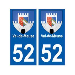 52 Val-de-Meuse blason autocollant plaque stickers ville